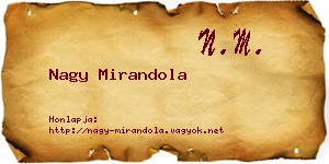 Nagy Mirandola névjegykártya